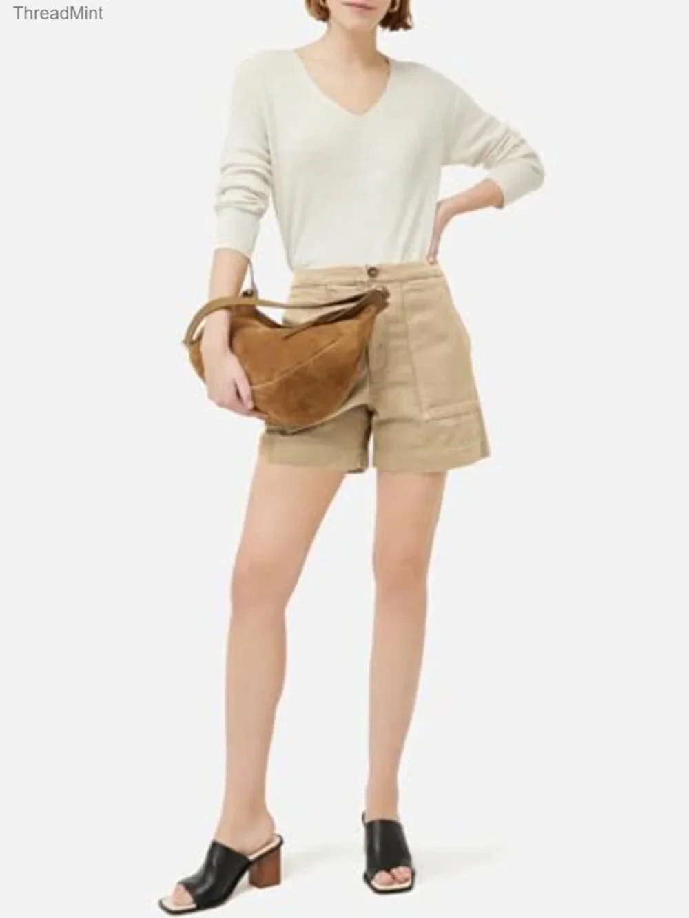 Women's High Waisted Denim Shorts Wide Leg Casual Summer